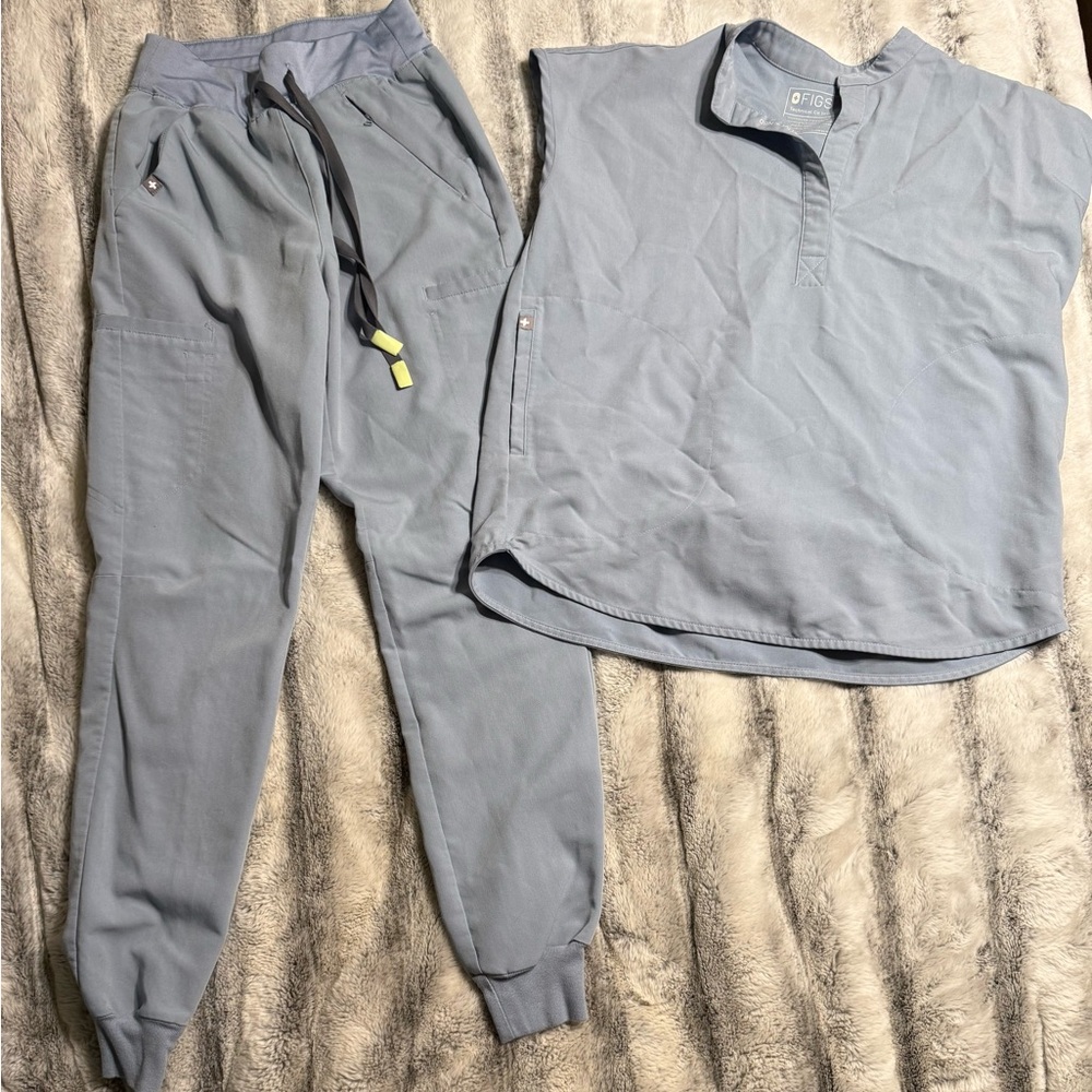 Figs Slate Blue Jogger Set